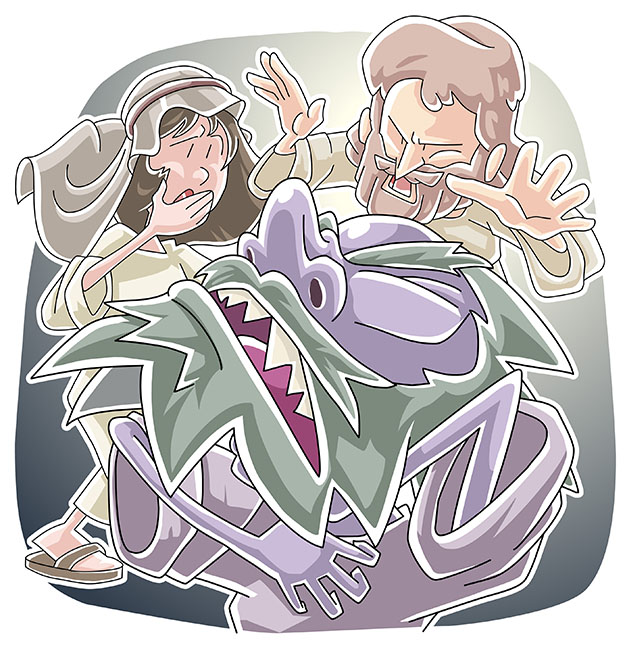 Jesus drove out the evil spirits