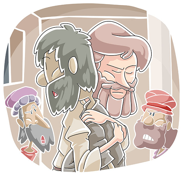 Healing dropsy at a Pharisee's House