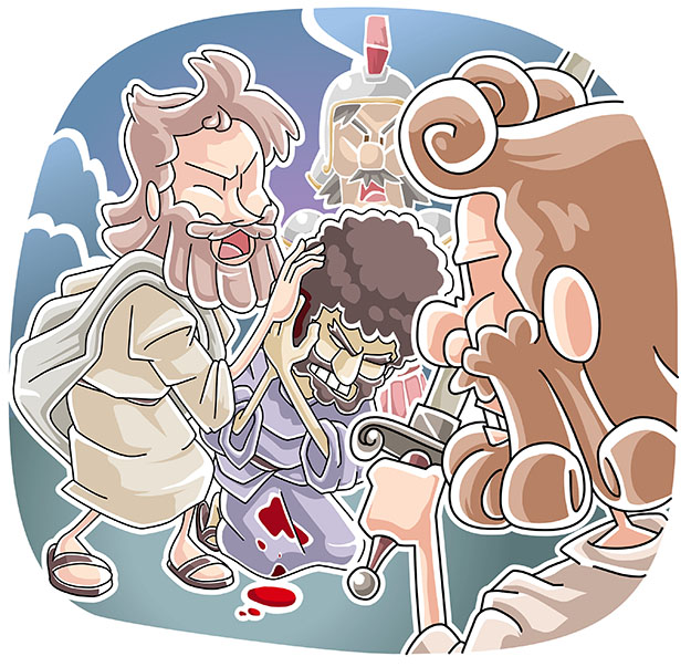 Jesus healed the cut ear