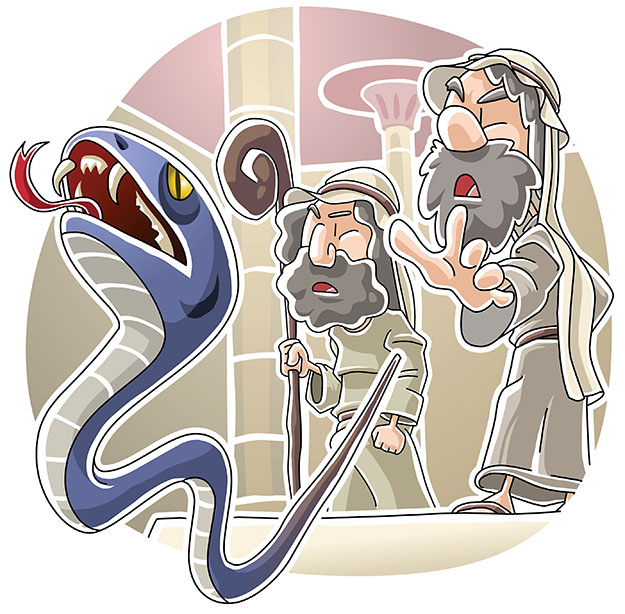 Aaron's Staff Becomes a Snake