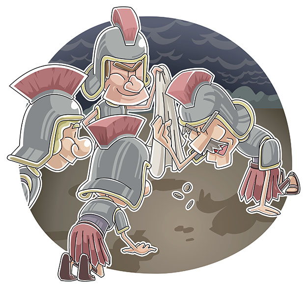 Casting lots for Jesus' clothes