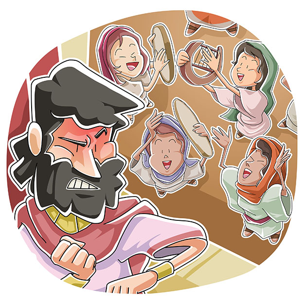 King Saul is jealous of David